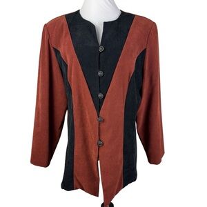 D.J.‎ Summers Vintage 5-Button Front Shoulder Pads Blazer Jacket Women's 20W